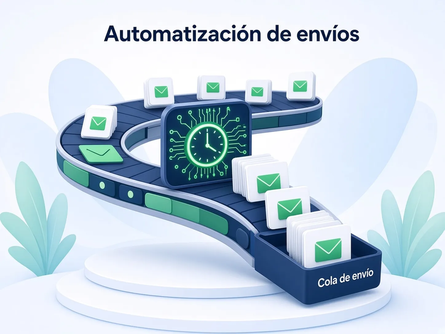 Ilustración de automatización de envíos de email