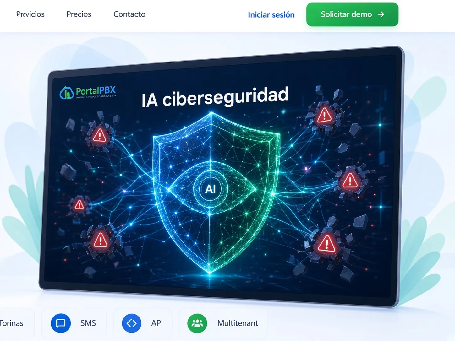 Ilustración de IA aplicada a ciberseguridad