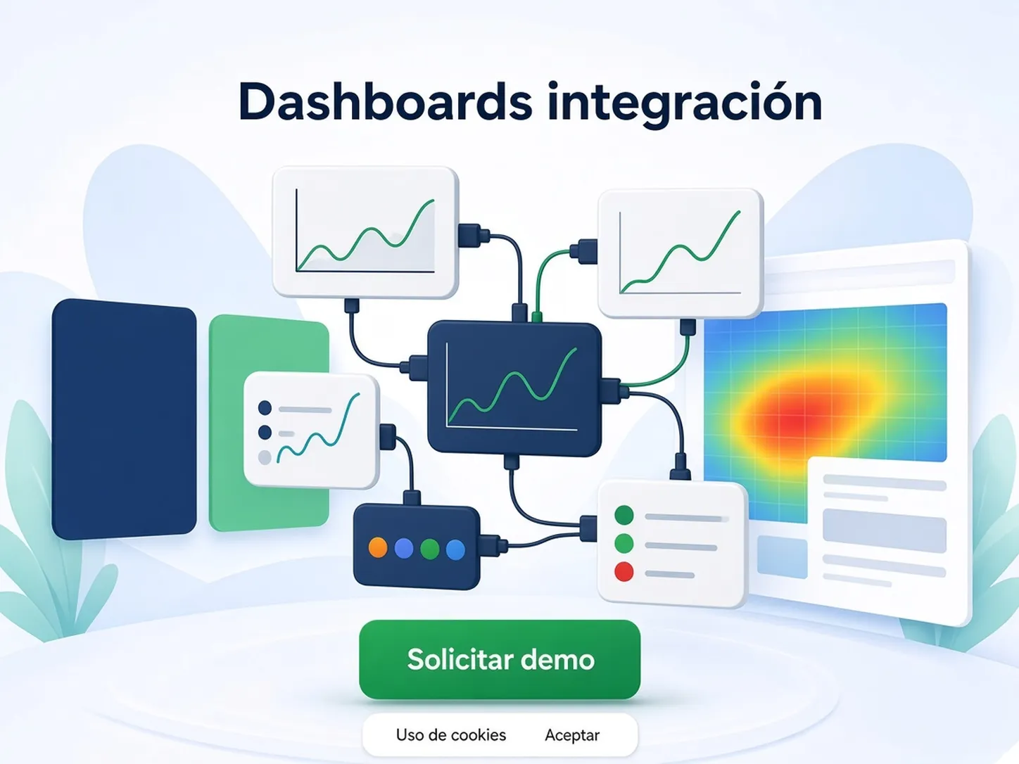 Ilustración de dashboards de integración y operación
