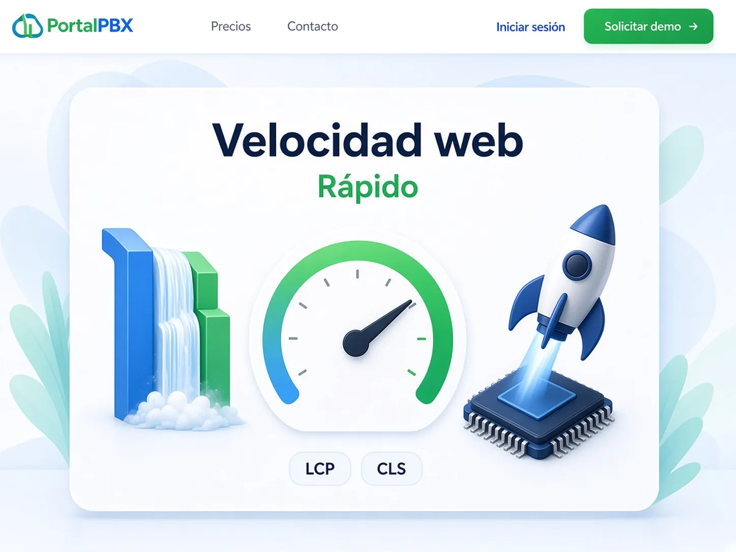 Ilustración de optimización de velocidad con medidor de rendimiento